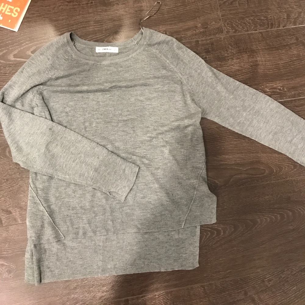 ZARA grey knit top perfect condition worn once!
